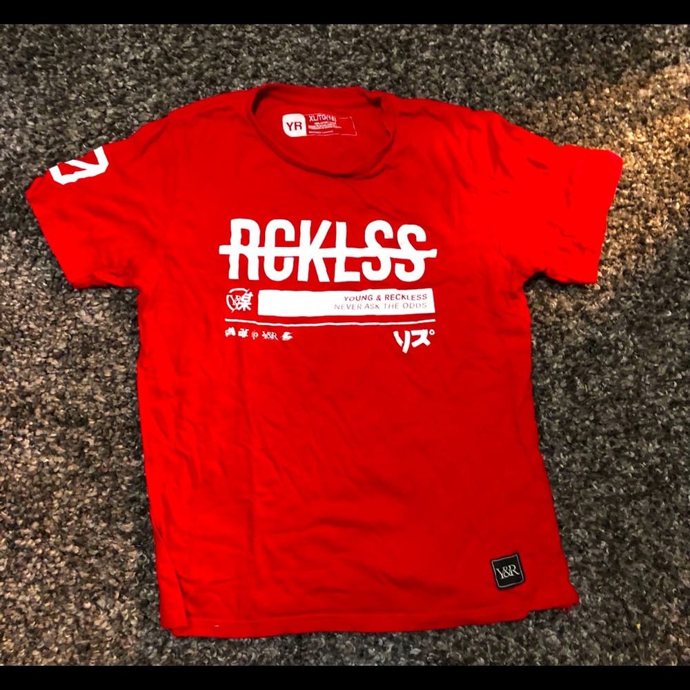 Young & Reckless | Red T-Shirt Youth XL/TG